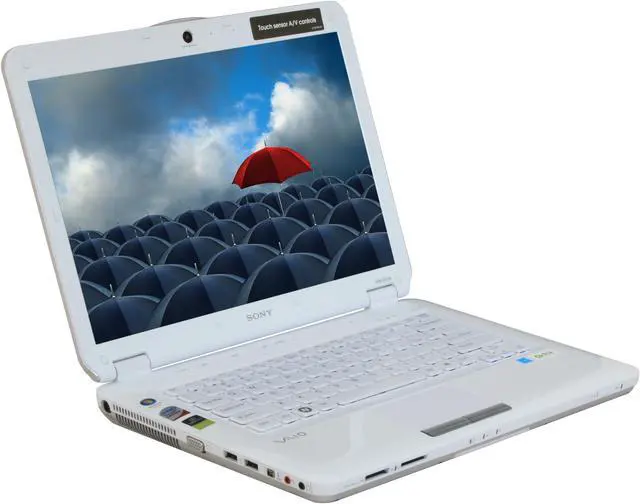 Alt view image 7 of 17 - SONY Laptop VAIO CS Series Intel Core 2 Duo T5800 3GB Memory 250GB HDD Intel GMA 4500MHD 14.1" Windows Vista Home Premium VGN-CS110E/W