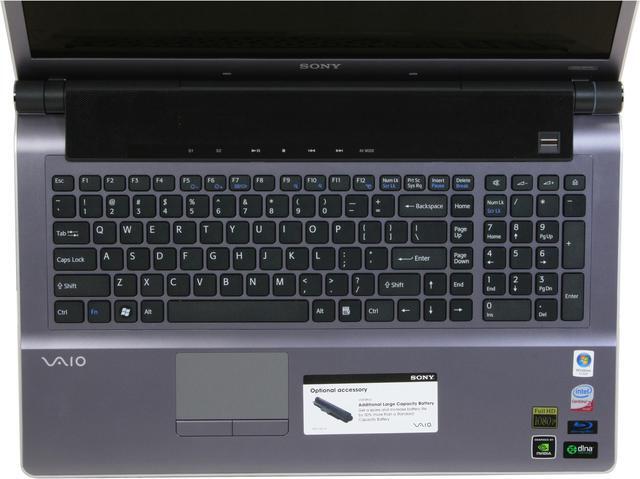 Alt view image 10 of 17 - SONY Laptop VAIO AW Series Intel Core 2 Duo P8600 4GB Memory 250GB HDD NVIDIA GeForce 9600M GT 18.4" Windows Vista Home Premium 64-bit VGN-AW190JAH