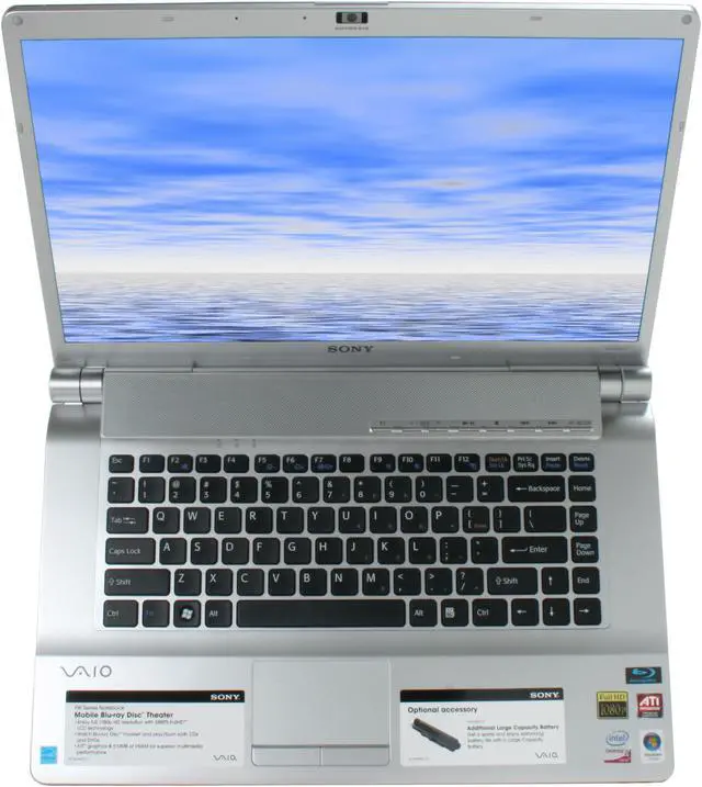 Alt view image 7 of 12 - SONY Laptop VAIO FW Series Intel Core 2 Duo P8600 4GB Memory 320GB HDD ATI Mobility Radeon HD 3650 16.4" Windows Vista Home Premium 64-bit VGN-FW373J/B