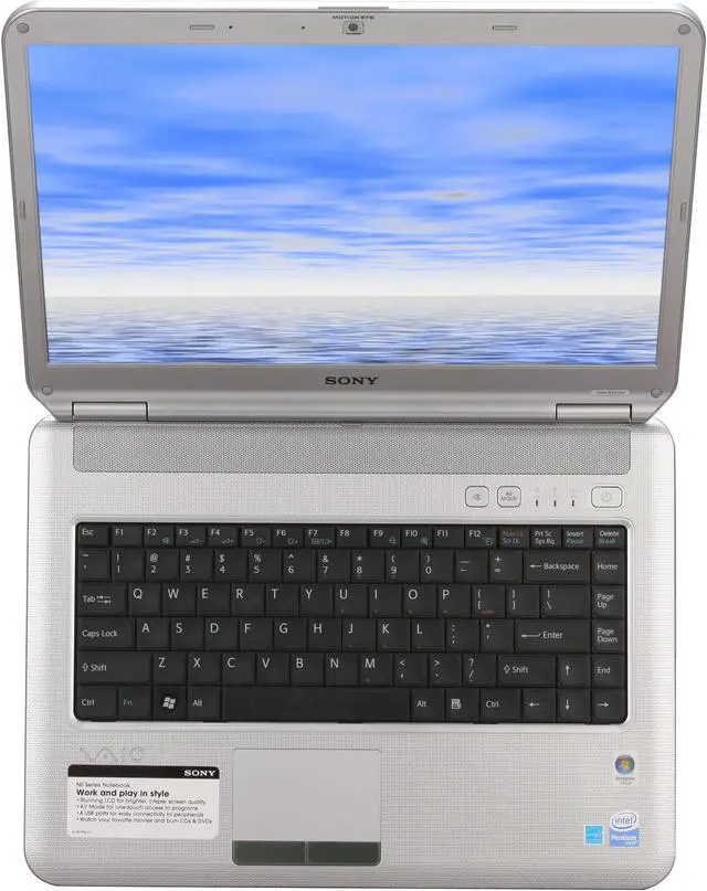 Alt view image 7 of 12 - SONY Laptop VAIO NS Series Intel Pentium T3400 4GB Memory 250GB HDD Intel GMA 4500MHD 15.4" Windows Vista Home Premium 64 bit VGN-NS235J/S