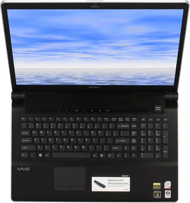 Alt view image 7 of 12 - SONY Laptop VAIO AW Series Intel Core 2 Duo T9550 4GB Memory 320GB HDD NVIDIA GeForce 9600M GT 18.4" Windows Vista Home Premium 64-Bit VGN-AW290JAH