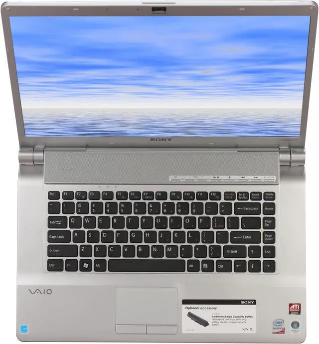 Alt view image 7 of 12 - SONY Laptop VAIO FW Series Intel Core 2 Duo P8600 4GB Memory 250GB HDD ATI Mobility Radeon HD 3650 16.4" Windows Vista Home Premium 64-Bit VGN-FW390JAS