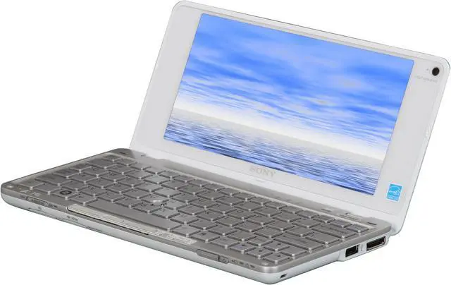 Alt view image 2 of 12 - SONY VAIO P Series VGN-P530H/W Crystal White Intel Atom Z520(1.33 GHz) 8" 2GB Memory 60GB HDD Netbook