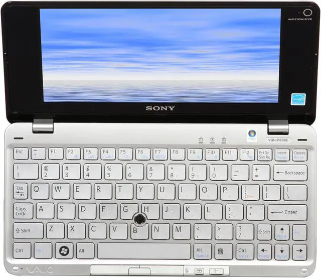 Alt view image 6 of 8 - SONY VAIO P Series VGN-P698E/Q Onyx Black Intel Atom Z530(1.60 GHz) 8" 2GB Memory 128GB SSD Netbook