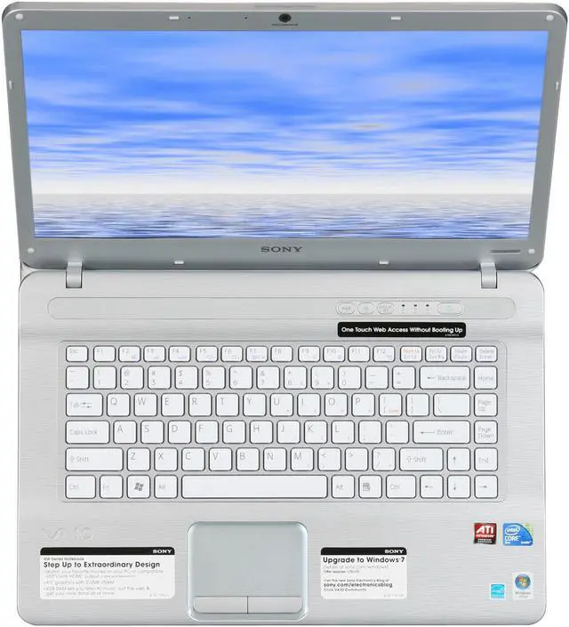 Alt view image 6 of 8 - SONY Laptop VAIO NW Series Intel Core 2 Duo T6500 4GB Memory 320GB HDD ATI Mobility Radeon HD 4570 15.5" Windows Vista Home Premium 64-bit VGN-NW130J/S