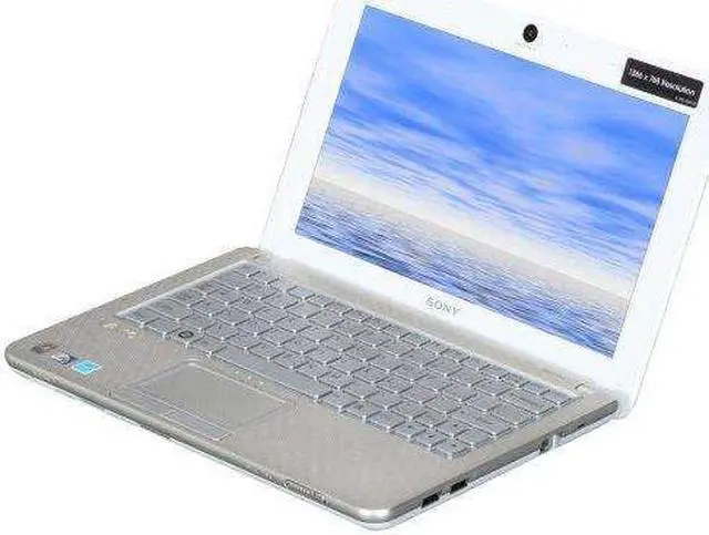 Alt view image 2 of 7 - SONY VAIO W Series VPCW111XX/W White Intel Atom N280(1.66 GHz) 10.1" 1GB Memory 160GB HDD Netbook