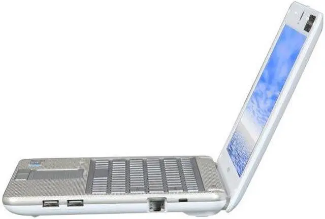 Alt view image 3 of 7 - SONY VAIO W Series VPCW111XX/W White Intel Atom N280(1.66 GHz) 10.1" 1GB Memory 160GB HDD Netbook