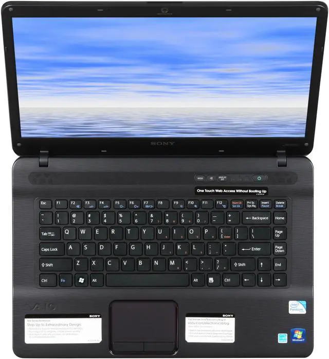 Alt view image 6 of 8 - SONY Laptop VAIO NW Series Intel Pentium T4300 4GB Memory 250GB HDD Intel GMA 4500M 15.5" Windows 7 Home Premium 64-bit VGN-NW228F/B