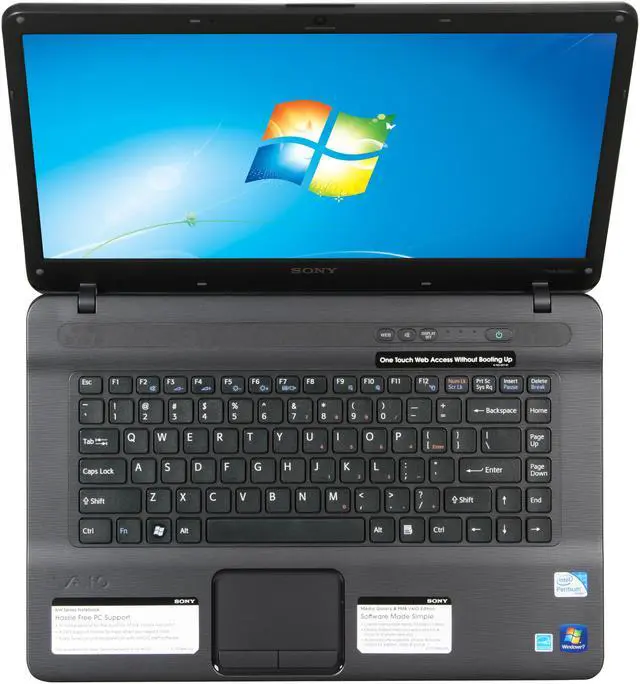 Alt view image 6 of 8 - SONY Laptop VAIO NW Series Intel Pentium T4400 4GB Memory 320GB HDD Intel GMA 4500MHD 15.5" Windows 7 Home Premium 64-bit VGN-NW310F/B
