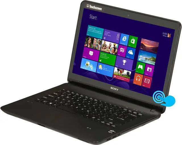 Main image of SONY Laptop VAIO F Series Intel Core i5-3337U 8GB Memory 1TB HDD Intel HD Graphics 4000 14.0" Touch Screen Windows 8 64-Bit SVF14217CXB