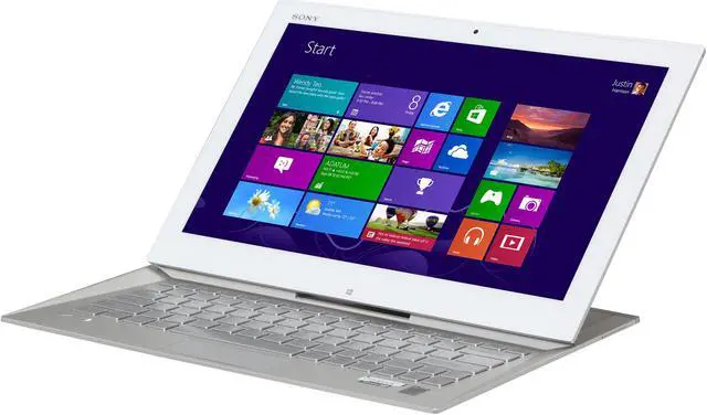 Alt view image 2 of 9 - SONY VAIO Duo 13 Intel Core i5 4GB 128GB SSD 13.3" FHD Touchscreen 2-in-1 Ultrabook/Tablet (SVD13213CXW) - Carbon White