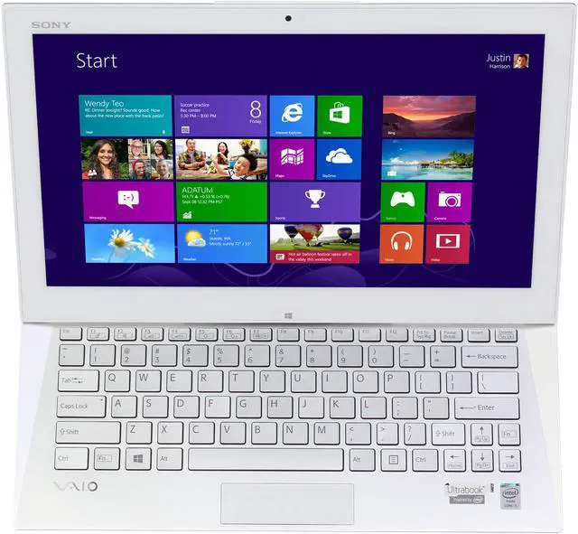 Alt view image 6 of 9 - SONY VAIO Duo 13 Intel Core i5 4GB 128GB SSD 13.3" FHD Touchscreen 2-in-1 Ultrabook/Tablet (SVD13213CXW) - Carbon White