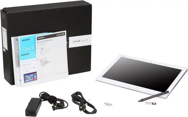 Alt view image 9 of 9 - SONY VAIO Duo 13 Intel Core i5 4GB 128GB SSD 13.3" FHD Touchscreen 2-in-1 Ultrabook/Tablet (SVD13213CXW) - Carbon White