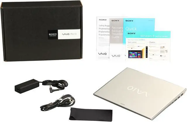 Alt view image 8 of 8 - SONY VAIO Pro 13 Intel Core i5 4GB 128GB SSD 13.3" FHD Touchscreen Ultrabook Carbon Silver (SVP13213CXS)