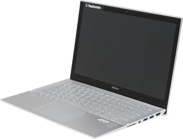 Alt view image 2 of 8 - SONY VAIO Pro 13 Intel Core i7 8GB 128GB SSD 13.3" FHD Touchscreen Ultrabook Carbon Silver (SVP1321DCXS)