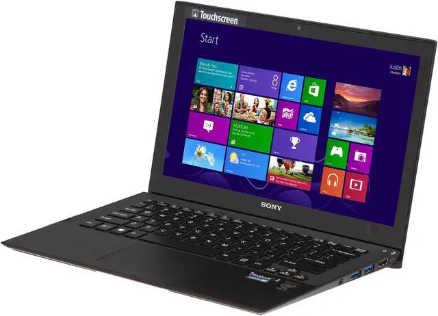 Alt view image 2 of 8 - SONY VAIO Pro 11 Intel Core i5 4GB 128GB SSD 11.6" FHD Touchscreen Ultrabook Carbon Black (SVP11213CXB)