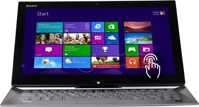 Main image of SONY VAIO Duo Core i5 4GB 128GB SSD 13.3" FHD Touchscreen 2-in-1 Ultrabook Windows 8.1 (SVD13223CXB)