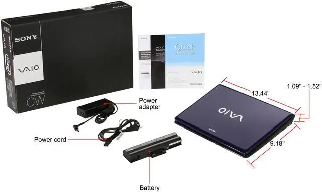 Alt view image 8 of 8 - SONY Laptop VAIO CW Series Intel Core i3-330M 4GB Memory 500GB HDD NVIDIA GeForce 310M 14.0" Windows 7 Home Premium 64-bit VPCCW23FX/L