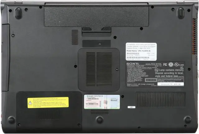 Alt view image 7 of 8 - SONY Laptop Intel Core i7-720QM 4GB Memory 500GB HDD NVIDIA GeForce GT 330M 16.4" Windows 7 Home Premium 64-bit VPCF11NFX/B