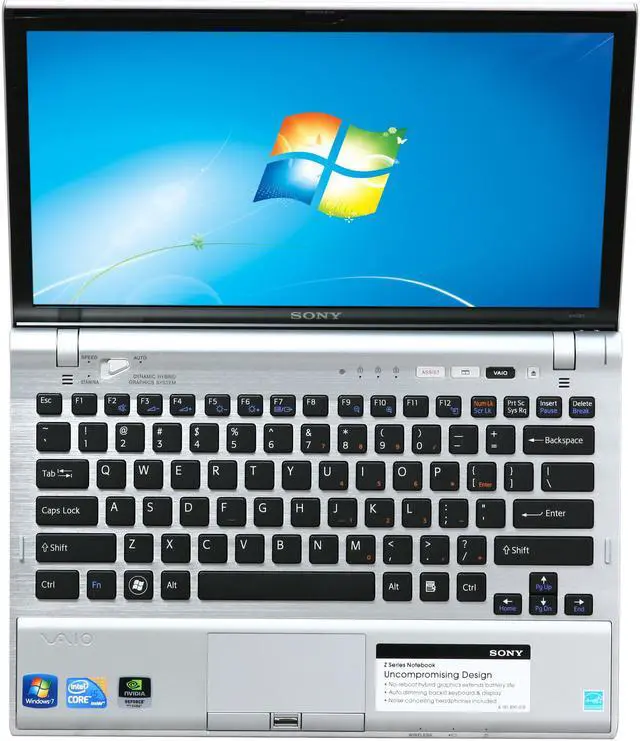 Alt view image 6 of 8 - SONY Laptop VAIO Z Series Intel Core i5-540M 4GB Memory 384 GB SSD NVIDIA GeForce GT 330M + Intel HD Graphics 13.1" Windows 7 Professional 64-bit VPCZ118GX/S