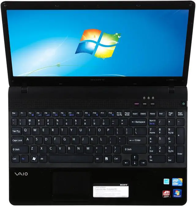 Alt view image 6 of 8 - SONY Laptop VAIO E Series Intel Core i5-520M 4GB Memory 320GB HDD ATI Mobility Radeon HD 5650 15.5" Windows 7 Home Premium 64-bit VPCEB1LFX/BI