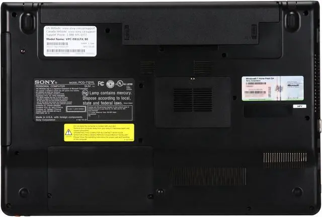 Alt view image 7 of 8 - SONY Laptop VAIO E Series Intel Core i5-520M 4GB Memory 320GB HDD ATI Mobility Radeon HD 5650 15.5" Windows 7 Home Premium 64-bit VPCEB1LFX/BI
