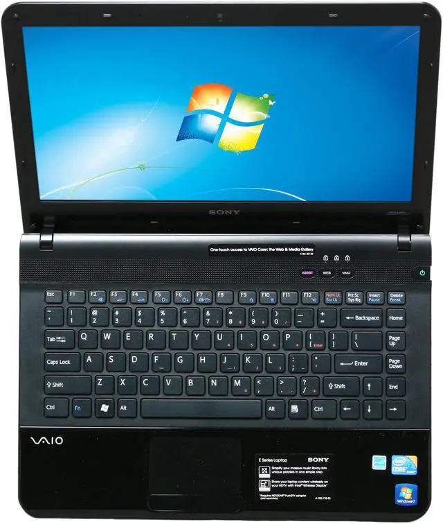 Alt view image 6 of 8 - SONY Laptop VAIO E Series Intel Core i3-350M 4GB Memory 320GB HDD Intel HD Graphics 14.0" Windows 7 Home Premium 64-bit VPCEA21FX/BI