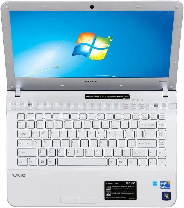 Alt view image 6 of 8 - SONY Laptop VAIO E Series Intel Core i3-350M 4GB Memory 320GB HDD Intel HD Graphics 14.0" Windows 7 Home Premium 64-bit VPCEA21FX/WI