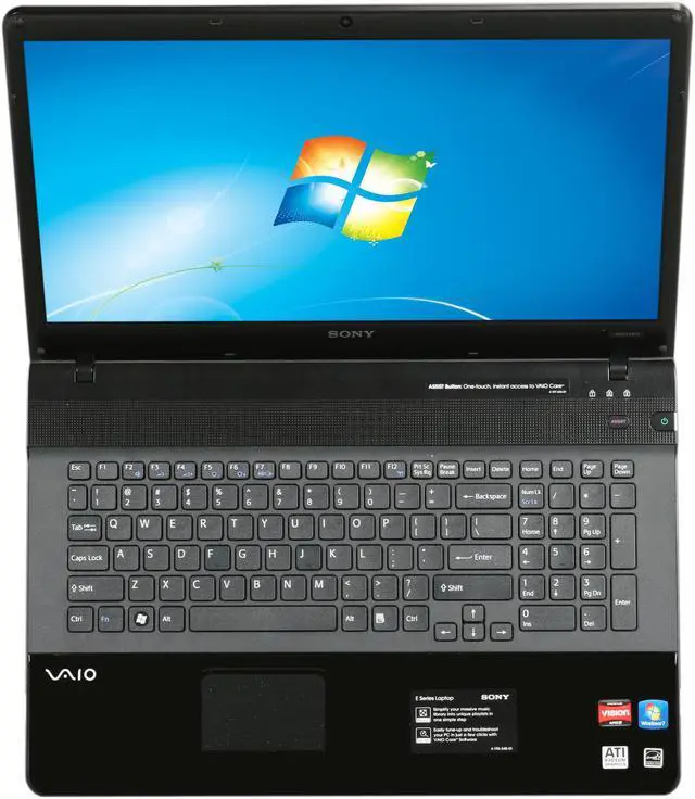 Alt view image 6 of 8 - SONY Laptop VAIO EF Series AMD Turion II P560 4GB Memory 640GB HDD ATI Radeon HD 4250 17.3" Windows 7 Home Premium 64-bit VPCEF44FX/BI