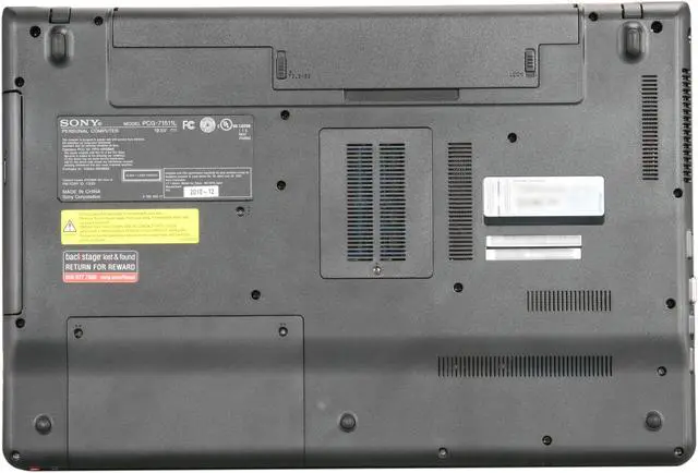 Alt view image 7 of 8 - SONY Laptop VAIO EF Series AMD Turion II P560 4GB Memory 640GB HDD ATI Radeon HD 4250 17.3" Windows 7 Home Premium 64-bit VPCEF44FX/BI