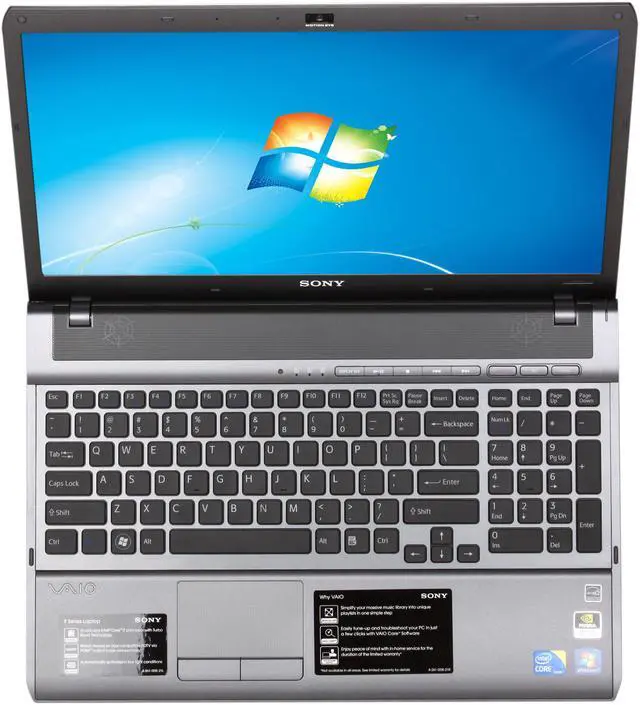Alt view image 6 of 8 - SONY Laptop VAIO F Series Intel Core i7-740QM 4GB Memory 500GB HDD NVIDIA GeForce GT 425M 16.4" Windows 7 Home Premium 64-bit VPCF13XFX/B