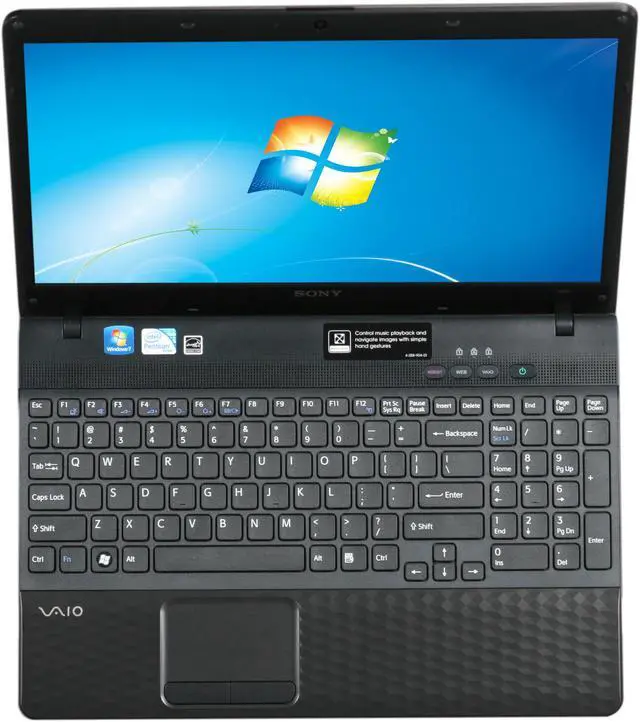 Alt view image 6 of 8 - SONY Laptop VAIO EH Series Intel Pentium B940 4GB Memory 500GB HDD Intel HD Graphics 15.5" Windows 7 Home Premium 64-bit VPCEH11FX/B