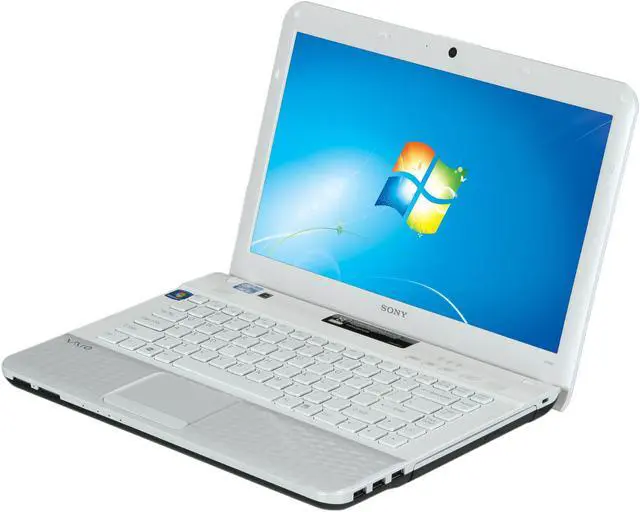 Main image of SONY Laptop VAIO EG Series Intel Core i3-2350M 4GB Memory 640GB HDD Intel HD Graphics 3000 14.0" Windows 7 Home Premium 64-Bit VPCEG33FX/W