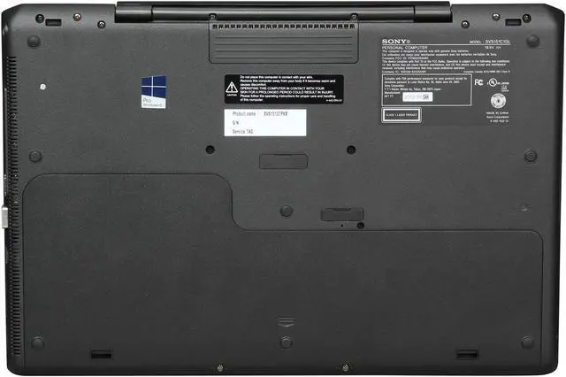 Alt view image 7 of 8 - SONY Laptop VAIO S Series Intel Core i7-3632QM 8GB Memory 750GB HDD NVIDIA GeForce GT 640M LE 15.5" Windows 8 Professional 64-bit SVS15127PXB