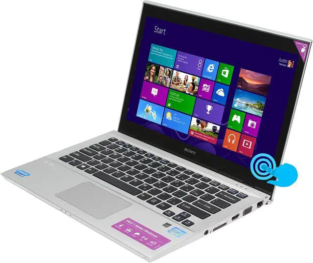 Main image of SONY Ultrabook VAIO T Series Intel Core i5-3317U 6GB Memory 500GB + 32GB MLC Hybrid(5400rpm Hybrid) HDD Intel HD Graphics 4000 13.3" Touch Screen Windows 8 64-bit SVT13126CXS