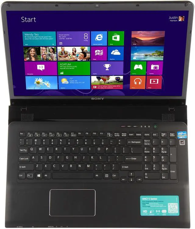 Alt view image 6 of 8 - SONY Laptop VAIO E Series Intel Core i7-3632QM 6GB Memory 500GB HDD AMD Radeon HD 7650M 17.3" Windows 8 64-bit SVE1712ACXB