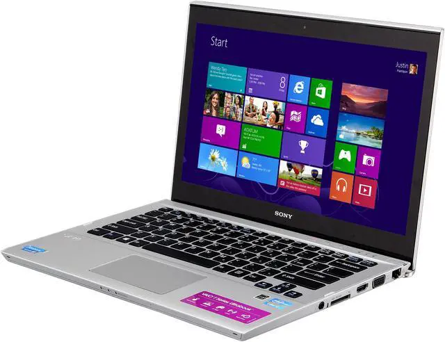 Alt view image 2 of 8 - SONY VAIO T Series Intel Core i7-3537U 8GB Memory 256 GB SSD Intel HD Graphics 4000 13.3" Touch Screen 1366 x 768 Thin and Light Ultrabook Windows 8 64-Bit SVT13138CXS