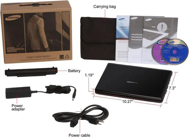 Alt view image 12 of 12 - SAMSUNG N110-12PBK Intel Atom N270(1.60 GHz) 10.1" WSVGA 1GB Memory 160GB HDD Netbook