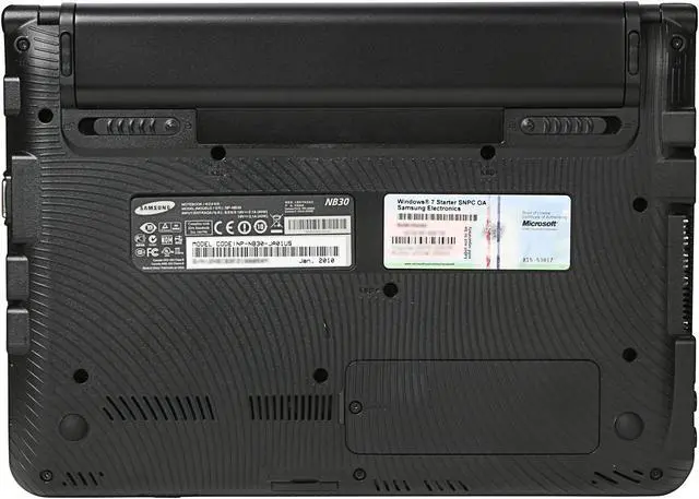 Alt view image 2 of 2 - SAMSUNG NB30-BLACK Black Intel Atom N450(1.66 GHz) 10.1" WSVGA 1GB Memory 160GB HDD Netbook