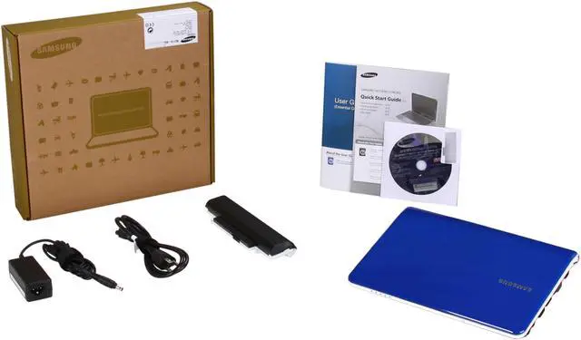 Alt view image 8 of 8 - SAMSUNG NC110-A02 Blue Intel Atom N455(1.66 GHz) 10.1" WSVGA 1GB DDR3 Memory 250GB HDD Netbook