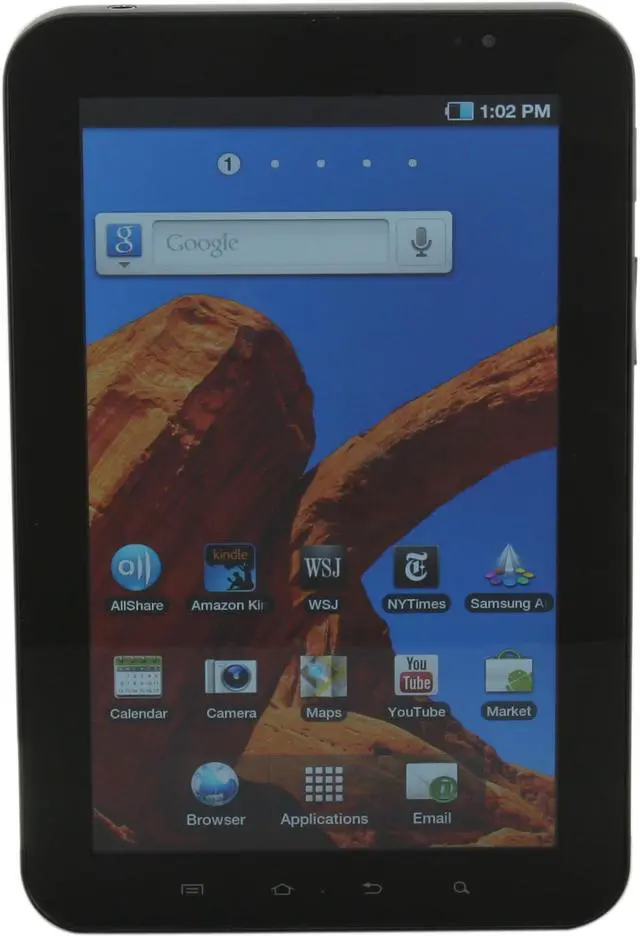 Main image of SAMSUNG Galaxy Tab Tablet Cortex-A8 1.00GHz 7" Wide SVGA 512MB Memory 16GB Flash HDD WIFI Only