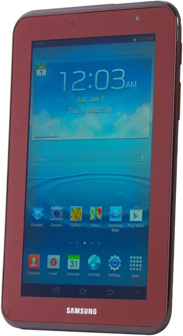 Alt view image 3 of 9 - SAMSUNG Galaxy Tab 2 GT-P3113GRSXAR WiFi 7-inch Tablet Bundle with Case - Garnet Red