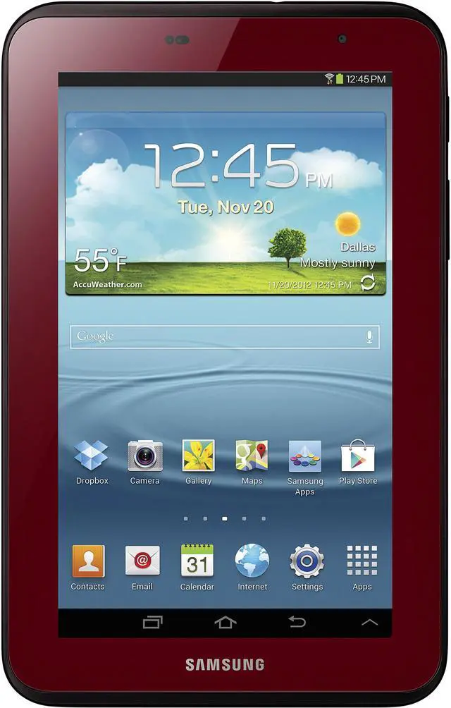 Main image of SAMSUNG Galaxy Tab 2 GT-P3113GRSXAR WiFi 7-inch Tablet Bundle with Case - Garnet Red