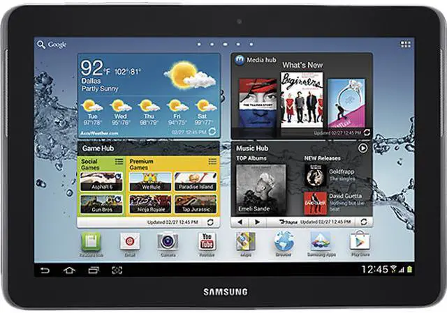 Main image of SAMSUNG Galaxy Tab 2 (10.1) TI OMAP4430 1GB Memory 16GB 10.1" Tablet PC - Titanium Silver Android 4.0 (Ice Cream Sandwich) WiFi