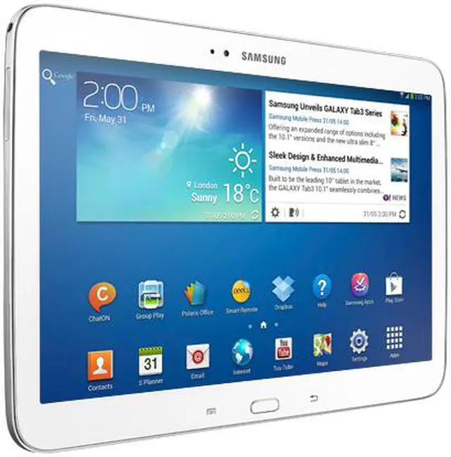 Alt view image 3 of 5 - SAMSUNG Galaxy Tab 3 10.1 Intel Atom Z2560 1GB Memory 16GB 10.1" Touchscreen Tablet Android 4.2 (Jelly Bean)