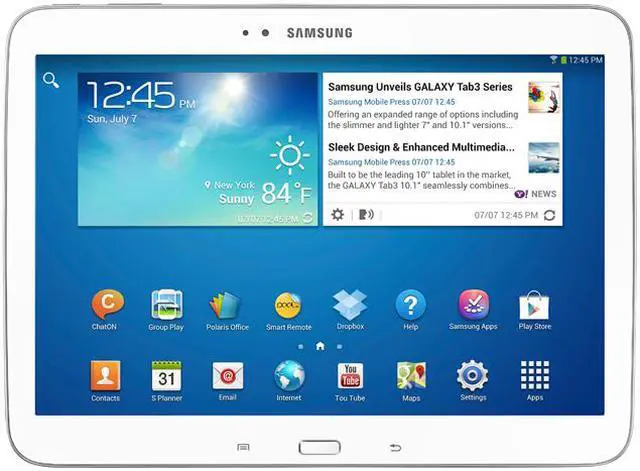 Alt view image 2 of 5 - SAMSUNG Galaxy Tab 3 10.1 Intel Atom Z2560 1GB Memory 16GB 10.1" Touchscreen Tablet Android 4.2 (Jelly Bean)