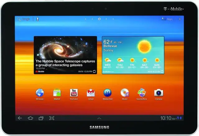Main image of SAMSUNG Galaxy 10.1 SGH-T859 10.1" Tablet (Wi-Fi & T-Mobile 4G) Android 4.0 (Ice Cream Sandwich) White