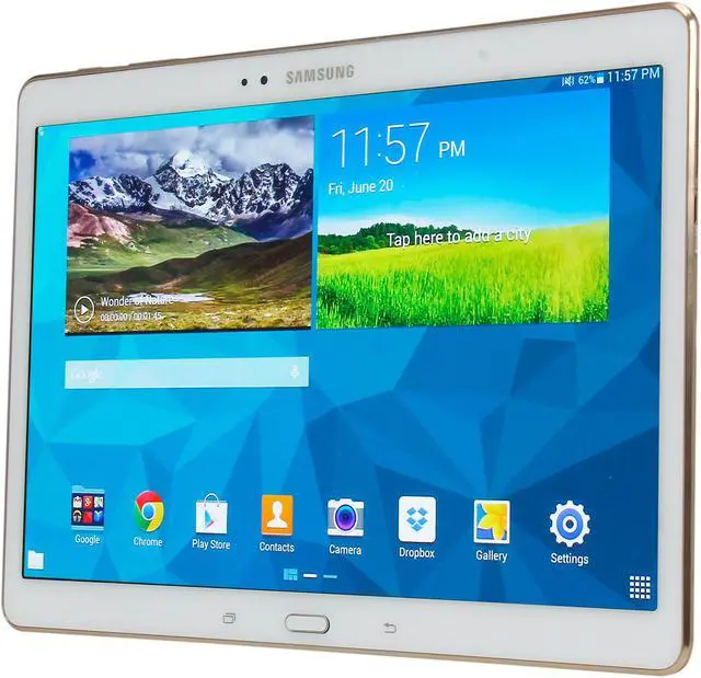 Alt view image 2 of 7 - SAMSUNG Galaxy Tab S 10.5 - Exynos 5 Octa Core 3 GB Memory 16 GB 10.5” Touchscreen Tablet Android 4.4, Dazzling White (SM-T800NZWAXAR)