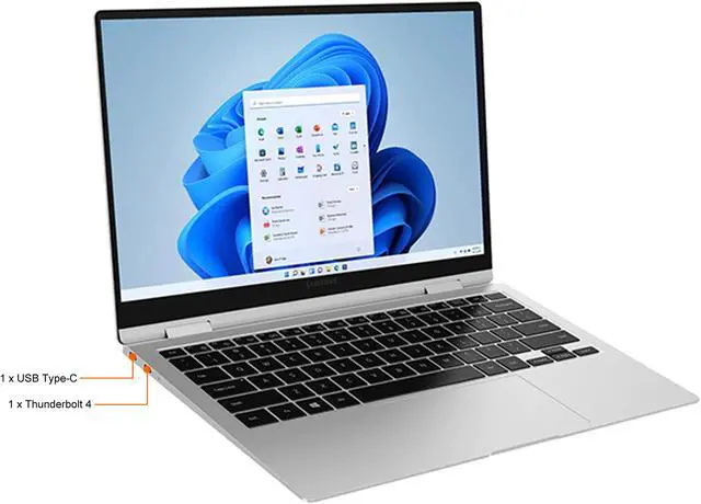 Alt view image 6 of 7 - SAMSUNG Galaxy Book Pro 360 NP930QDB-KF3CA Intel Core i7 11th Gen 1165G7 (2.80GHz) 8GB Memory 512 GB NVMe SSD Intel Iris Xe Graphics 13.3" Touchscreen 1920 x 1080 Convertible 2-in-1 Laptop Windows 11 Home 64-bit
