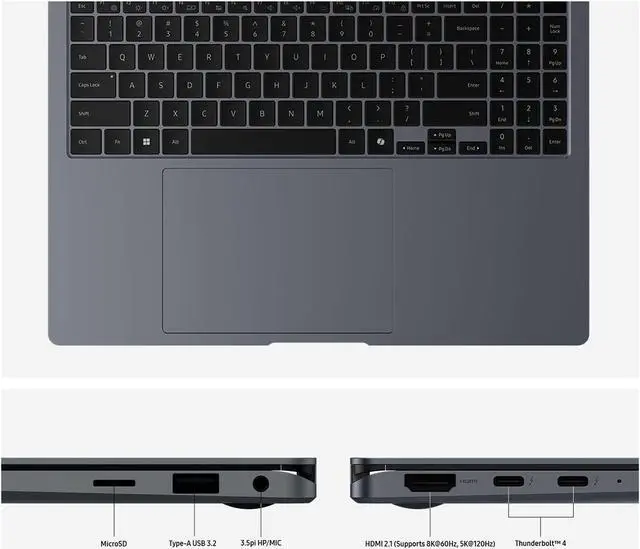 Alt view image 10 of 13 - Samsung Galaxy Book4 Ultra NP964XGL-XG1US 16" Touchscreen Notebook - 3K - Intel Core Ultra 7 155H - Intel Evo Platform - 32 GB - 1 TB SSD - Moonstone Gray